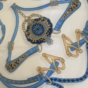 J. McLAUGHLIN Large Equestrian Print Scarf, EUC